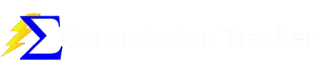 Sumation E with lighting bolt then words Commissoin Tracker